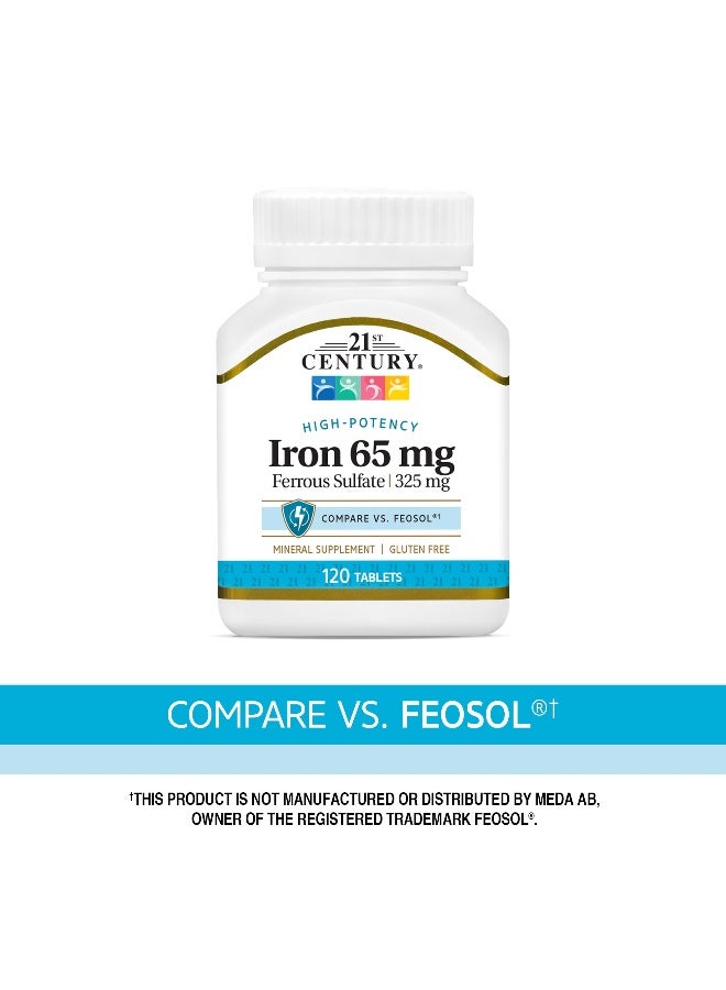 21st Century Iron 65 mg Ferrous Sulfate, 120 Tablets Packaging May Vary - Image 4